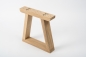 Preview: Solid Hardwood Oak Premium set of table legs untreated : trapece small